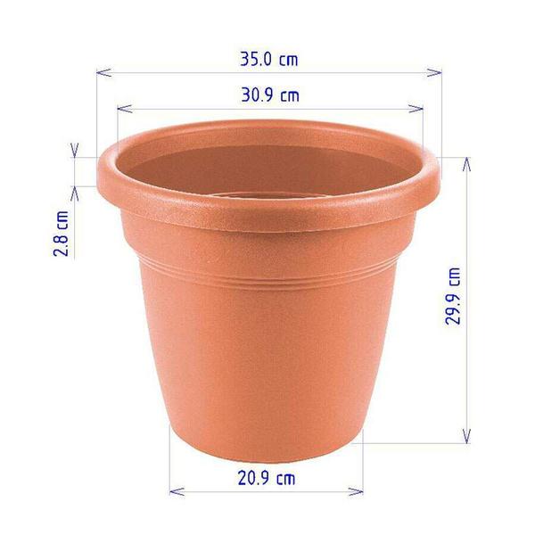 Vaso Desli Vicenza Marrom - 35cm Imagem de Vaso Desli Vicenza Marrom - 35cm