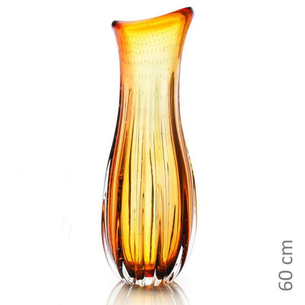 Imagem de Vaso Em Cristal Murano Âmbar E Lilás - São Marcos 60cm