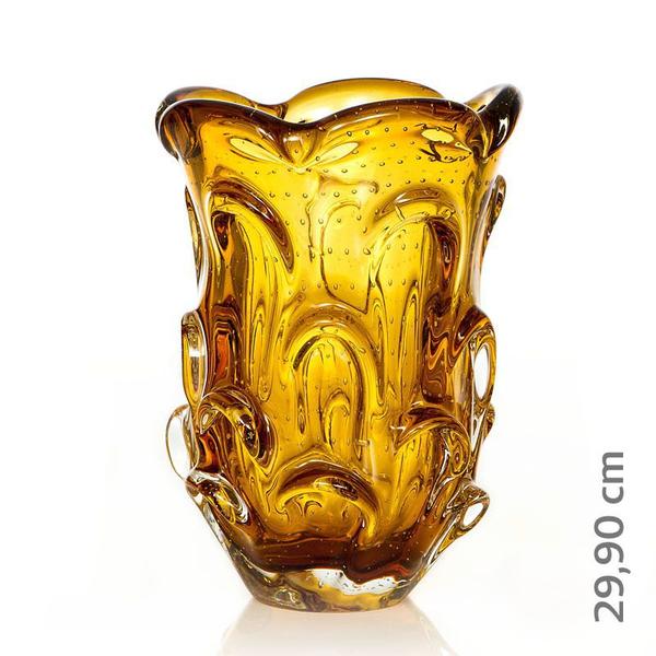 Imagem de Vaso Em Cristal Murano Âmbar - São Marcos