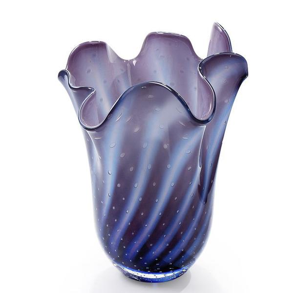 Imagem de Vaso Em Cristal Murano Azul - São Marcos 36cm