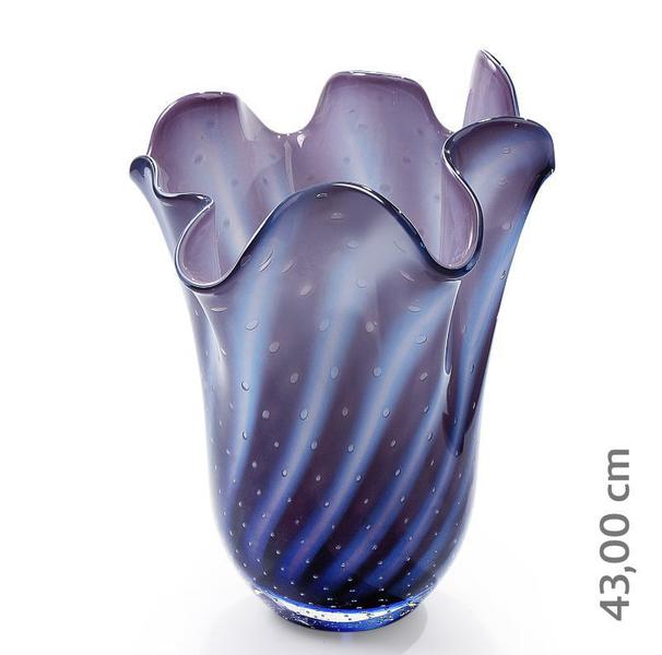 Imagem de Vaso Em Cristal Murano Azul - São Marcos