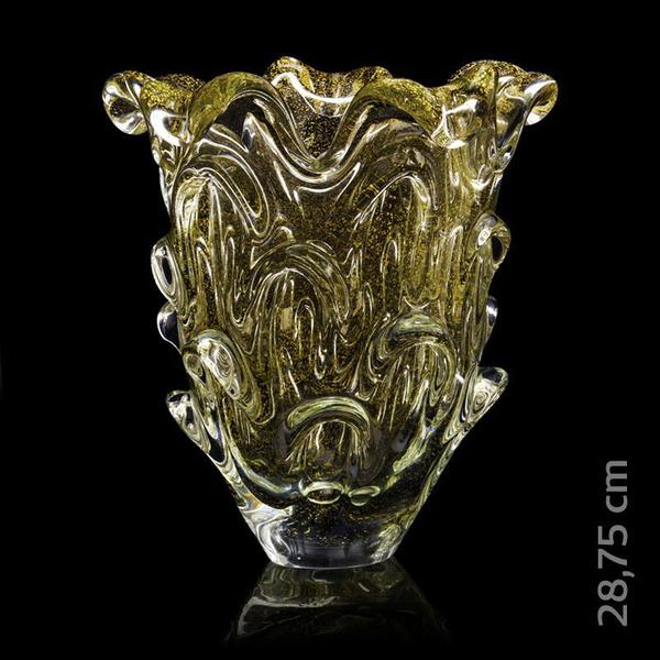 Imagem de Vaso Em Cristal Murano Com Ouro 24 K - São Marcos