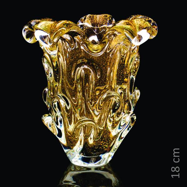 Imagem de Vaso Em Cristal Murano Com Ouro 24 K - São Marcos