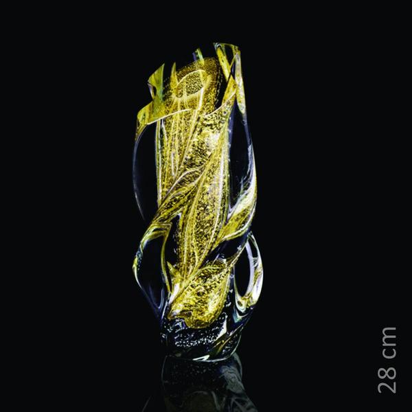 Imagem de Vaso Em Cristal Murano Com Ouro 24K - São Marcos 28Cm - 001