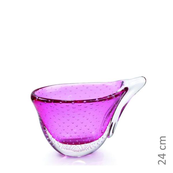 Imagem de Vaso Em Cristal Murano Rosa - São Marcos 33cm