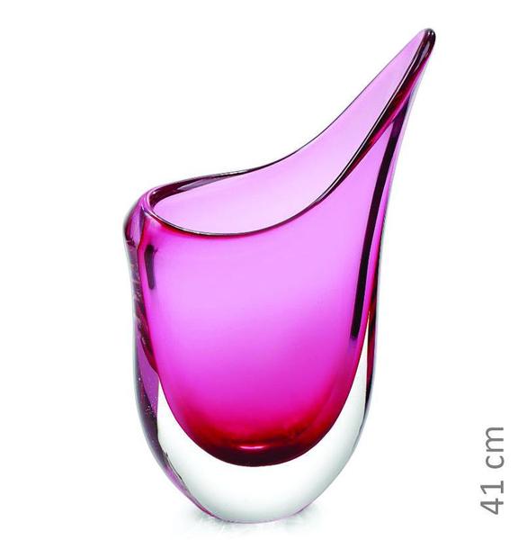 Imagem de Vaso Em Cristal Murano Rosa - São Marcos 41cm