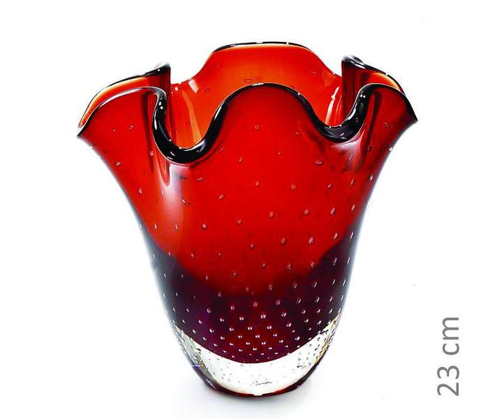 Imagem de Vaso Em Cristal Murano Vermelho - São Marcos 23cm