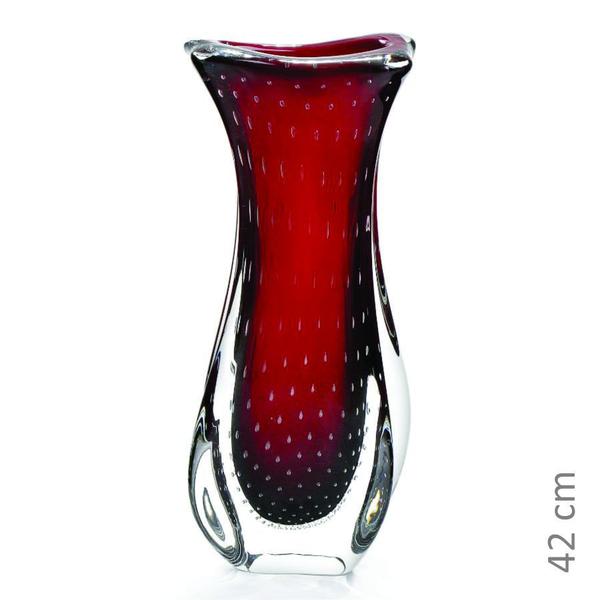 Imagem de Vaso Em Cristal Murano Vermelho - São Marcos 42cm