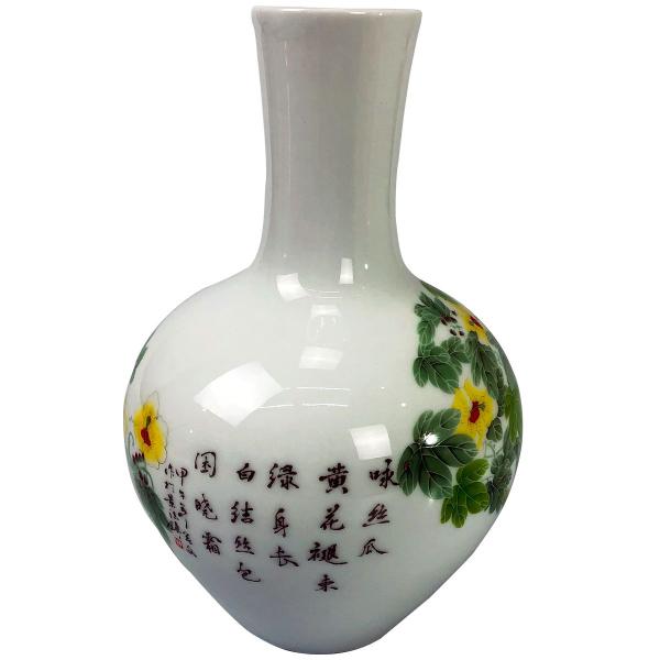 Imagem de Vaso Em Porcelana Decorativo Clássico Chinês Centro De Mesa Para Arranjos