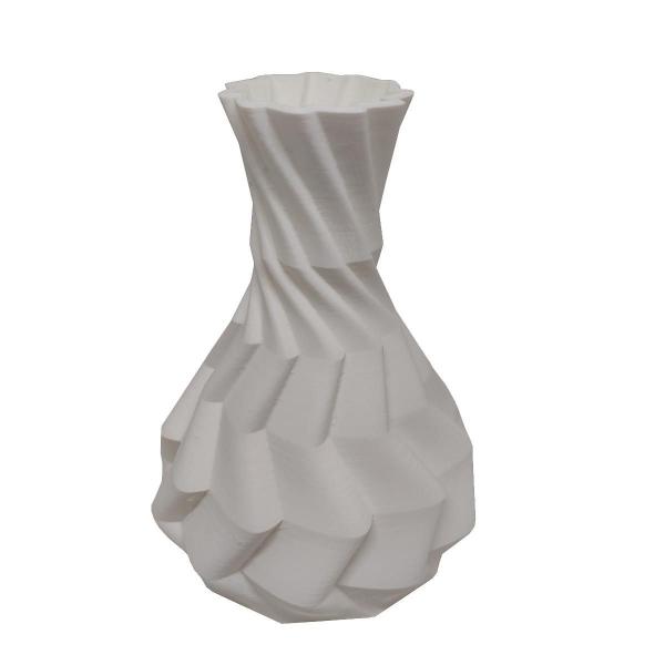 Imagem de Vaso Espiral 3D Para Plantas Artificiais Decorativo Branco