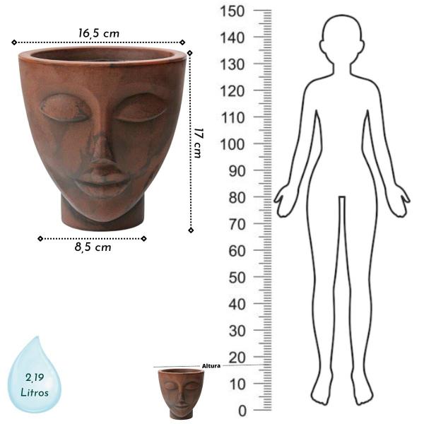 Imagem de Vaso Face Mulher 17 (2,19L) Cor Cobre NUTRIPLAN