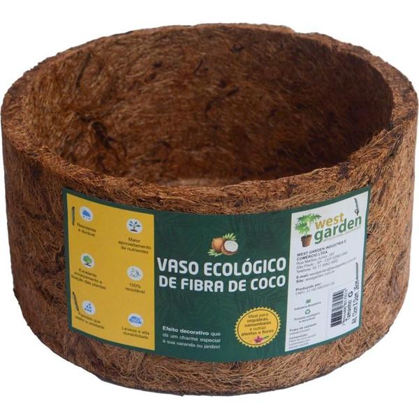 Imagem de Vaso Fibra de Coco G West Garden (13cmx26cm)