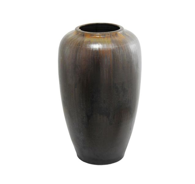 Imagem de Vaso Grande Ceramica Marrom Redondo Design Sofisticado Luxo