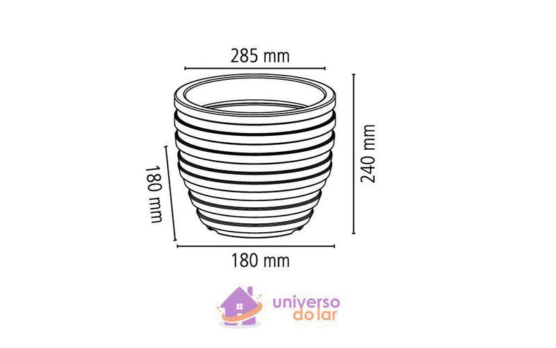 Imagem de Vaso Inca Tramontina Basic em Polietileno Cimento 24 cm