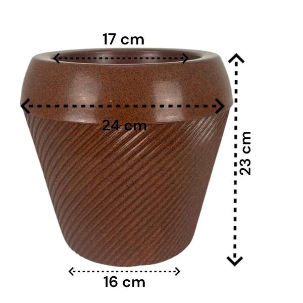 Vaso Indiano em Polietileno Ant UV - Compacto e Resistente (23x24 cm) - MS Paisagismo Imagem de Vaso Indiano em Polietileno Ant UV - Compacto e Resistente (23x24 cm)