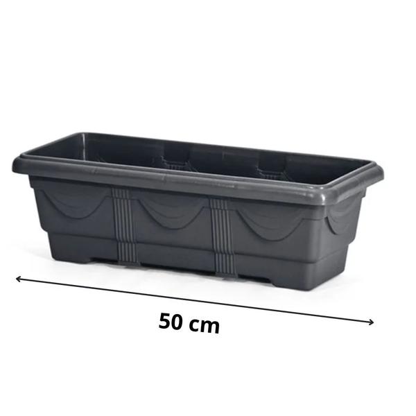 Imagem de Vaso jardineira nutriplan preto 50cm