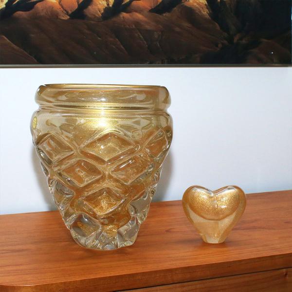 Imagem de Vaso Madrid VI Em Murano C/ Ouro 24k - Labone