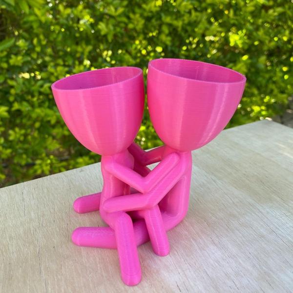 Imagem de Vaso Namorados Para Suculentas Cactos Decoração Criativa  - 10cm