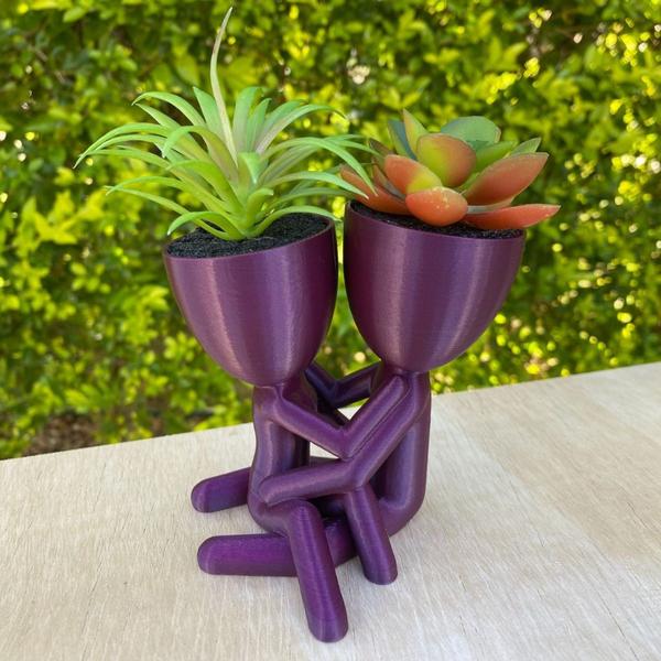 Imagem de Vaso Namorados Para Suculentas Cactos Decoração Criativa  - 10cm