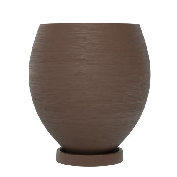 Imagem de Vaso Oval 50x41cm Polietileno sem Prato Fibrarte Lux Telhas