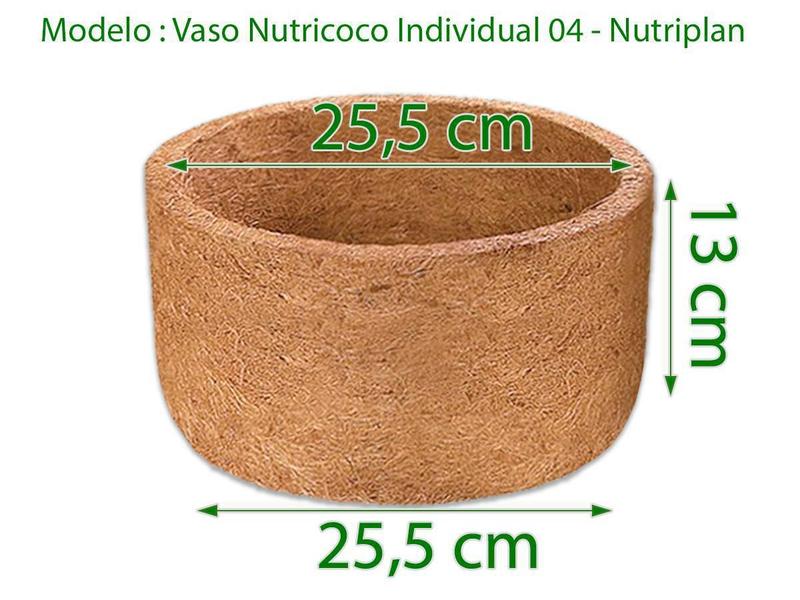 Imagem de Vaso Para Planta Xaxim Fibra De Coco Natural Nº04 - 01 Und