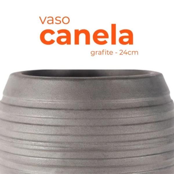 Imagem de Vaso Para Plantas 24 Cm Canela Grafite- Afort