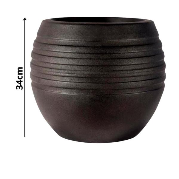 Imagem de Vaso Para Plantas 34 Cm Canela Preto - Afort