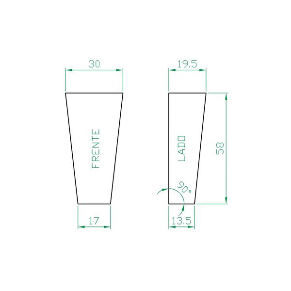 Imagem de Vaso Planta 60x30 Trapézio Parede Polietileno