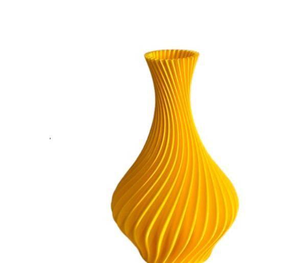 Imagem de Vaso Plantas Modelo Espiral Amarelo - Jarro Decoração 12Cm