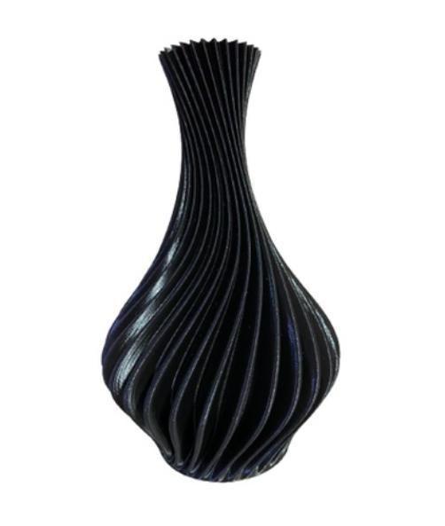 Imagem de Vaso Plantas Modelo Espiral Preto - Jarro Decoração 18Cm