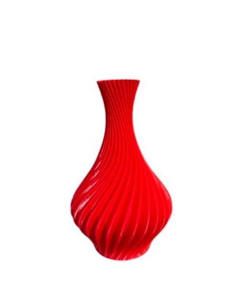 Vaso Plantas Modelo Espiral Vermelho- Jarro Decoração 12Cm - Sns3D Imagem de Vaso Plantas Modelo Espiral Vermelho- Jarro Decoração 12Cm