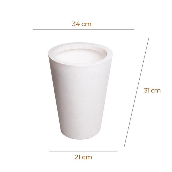 Imagem de Vaso Polietileno de Qualidade Capacidade 17L Design Grafiato Decoração Sofisticada