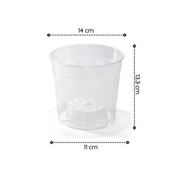 Imagem de Vaso Pote para Orquídea (1,350L) Transparente NUTRIPLAN