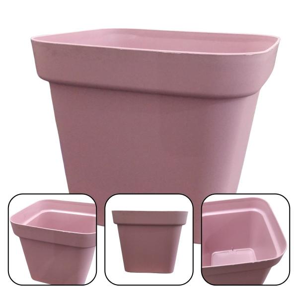 Imagem de Vaso Quadrado Florata Rosa 3,8 Litros - 19cm x 19cm