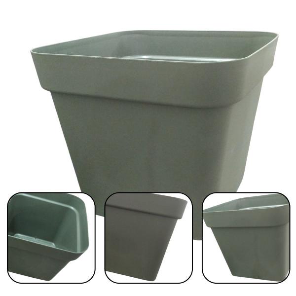 Imagem de Vaso Quadrado Florata Verde 21,5 Litros - 33cm x 33cm