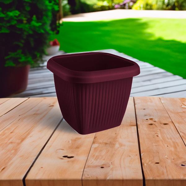 Imagem de Vaso Quadrado Para Plantas Decoração Casa Sala Jardim  3,9L