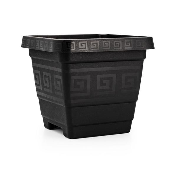 Imagem de Vaso Quadrado Preto 29 Litros Extra Grande Para Jardim Plantas