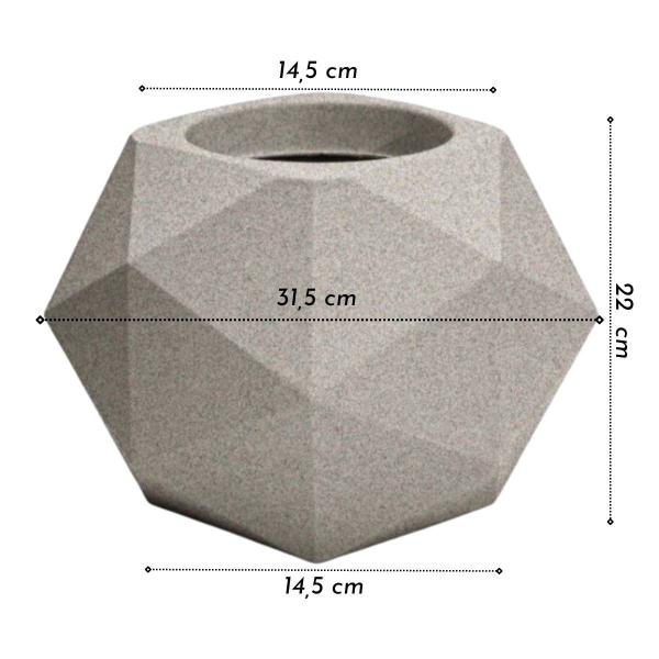 Imagem de Vaso Quartzo 22 (8L) Cor Granito NUTRIPLAN