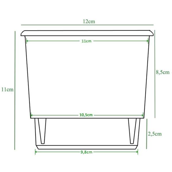 Imagem de Vaso Raiz Auto Irrigável 12Cm N2 Autoirrigável Planta Flores