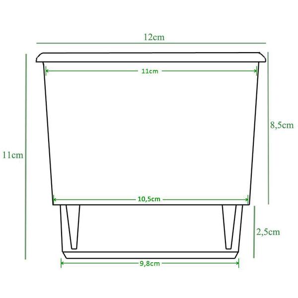 Vaso Raiz Autoirrigavel 12X11 Verde Cla Cultivar Plantar 5Un Imagem de Vaso Raiz Autoirrigavel 12X11 Verde Cla Cultivar Plantar 5Un