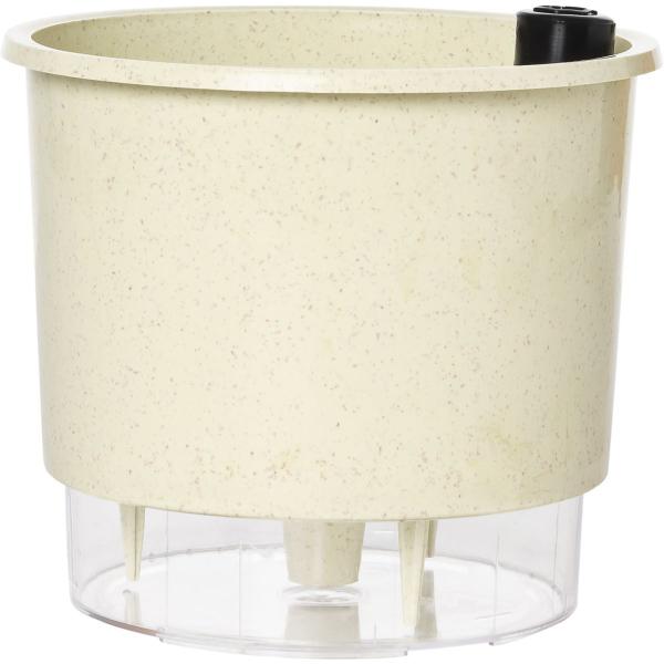 Imagem de Vaso Raiz Autoirrigável Grande N4 21x18 Calcário Terrazzo Planta Tempero Flor Auto Irrigável