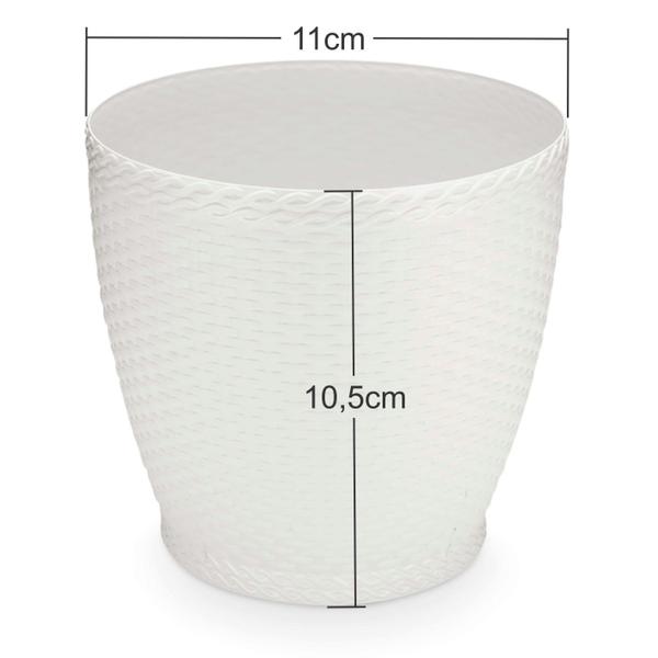 Imagem de Vaso Rattan M2 Redondo Kit Com 10 Unidades Cachepot Suculenta Violeta