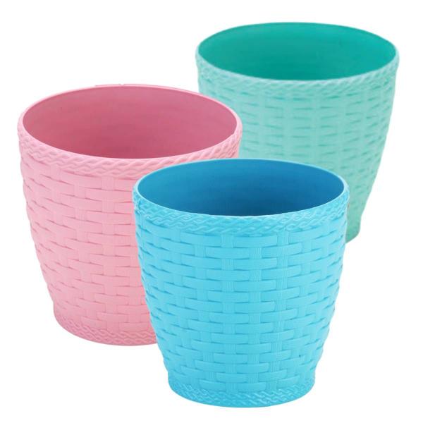 Imagem de Vaso Rattan Redondo M3 (300ml) Verde INJEPLASTEC