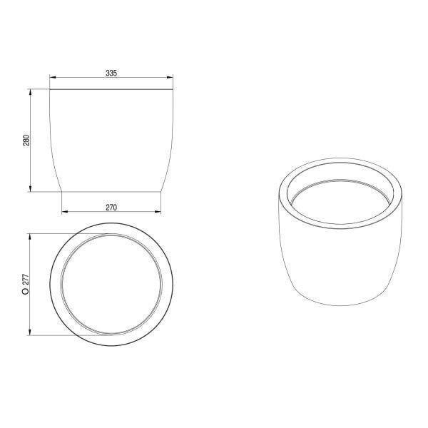 Imagem de Vaso Redondo Europa 28cmx33,5cm Japi