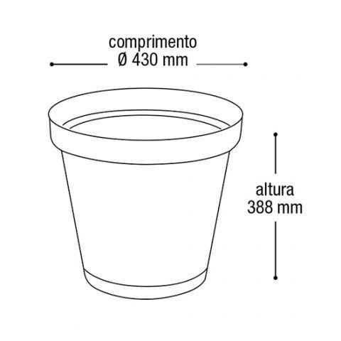 Imagem de Vaso Redondo Rattan Terra Cota 36 Litros 25825 Arqplast