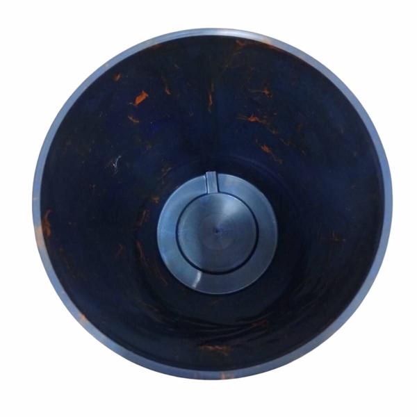 Imagem de Vaso Redondo Stone (100mm) Azul Marmorizado INJEPLASTEC