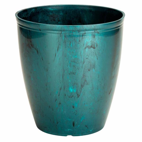 Imagem de Vaso Redondo Stone (100mm) Verde Marmorizado INJEPLASTEC