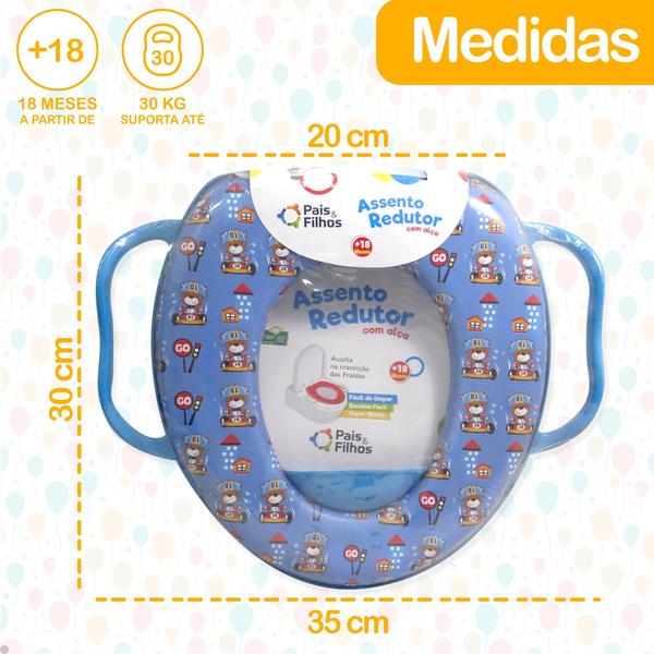 Imagem de Vaso Redutor Sanitário Acolchoado Infantil Desfralde Menina e Menino