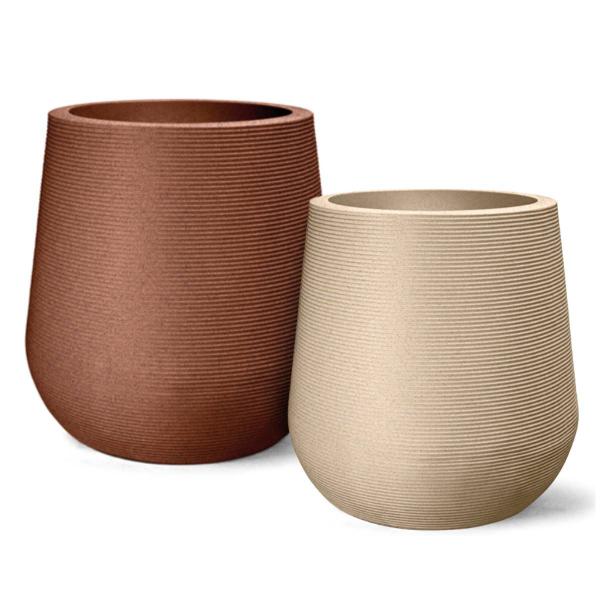 Imagem de Vaso Riscatto Redondo 45 (52L) Cor Areia NUTRIPLAN