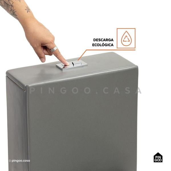 Imagem de Vaso Sanitário Monobloco Amazonita Pingoo.casa - Cinza